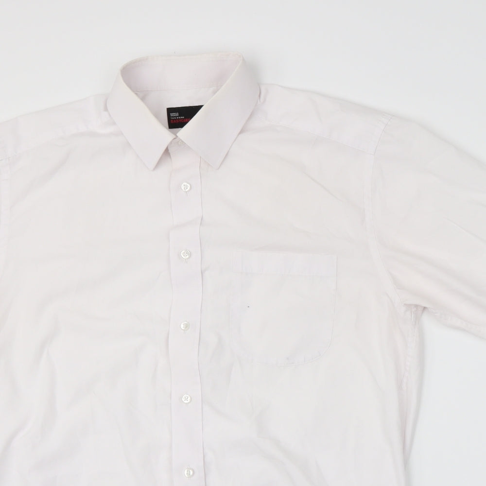 Marks and Spencer Mens White    Dress Shirt Size 16