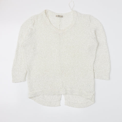 TU Womens White   Pullover Jumper Size 14