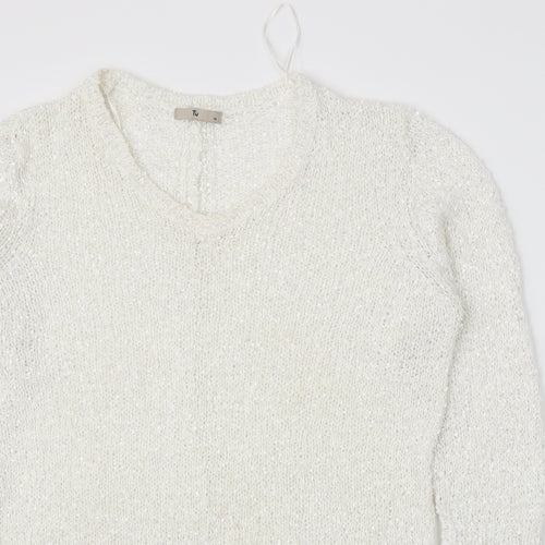 TU Womens White   Pullover Jumper Size 14