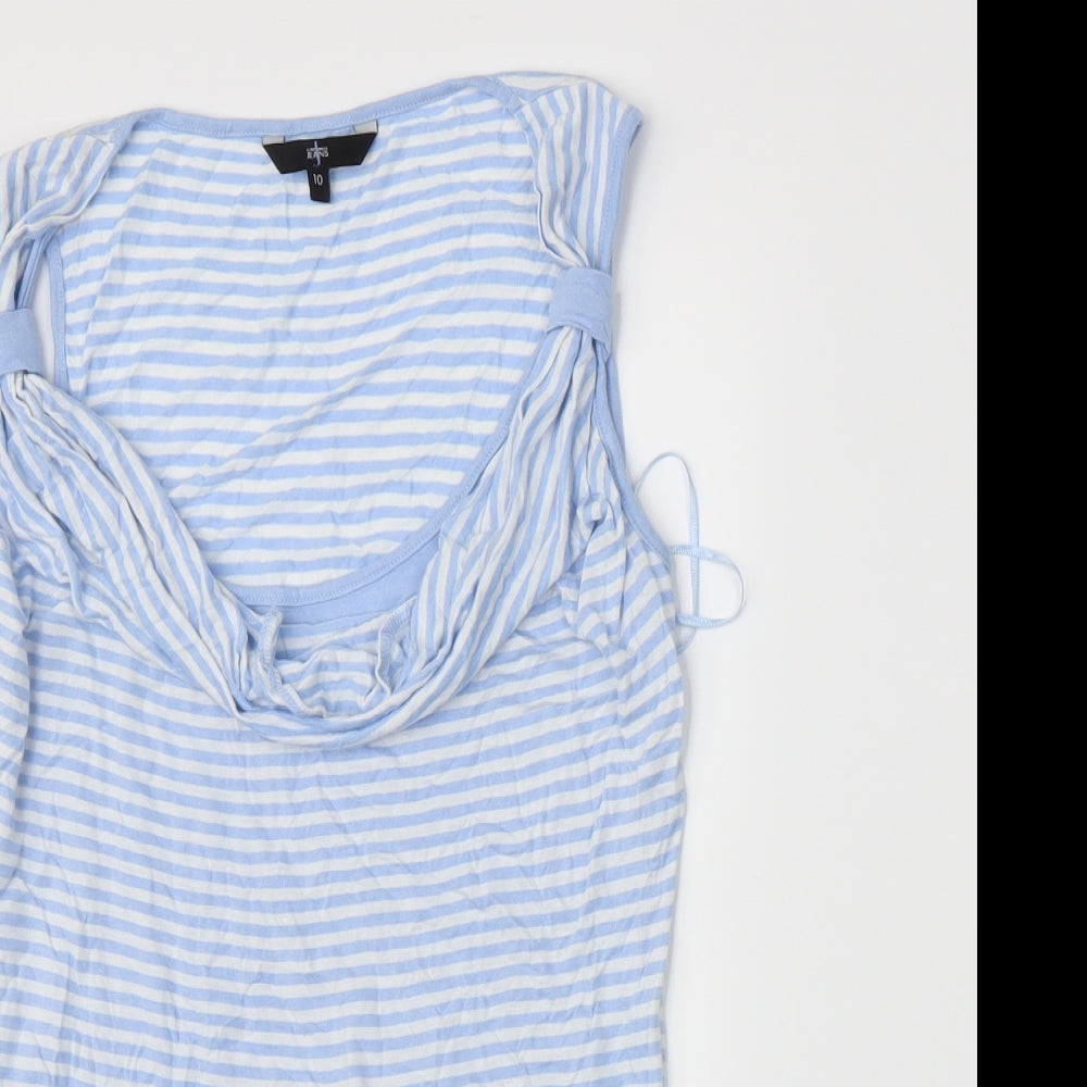 Jasper Conran Womens Blue Striped  Basic Tank Size 10