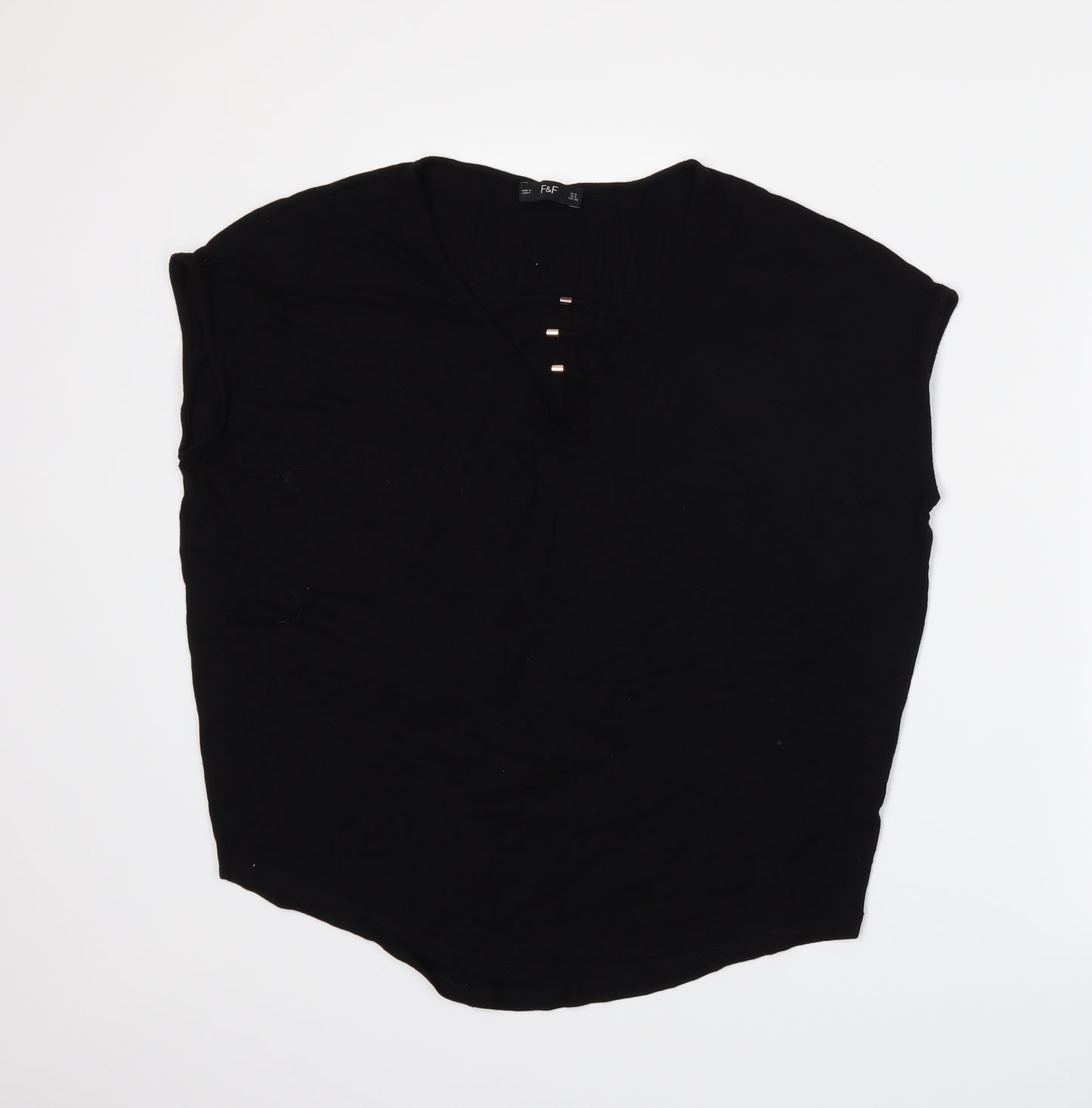 F&F Womens Black   Basic T-Shirt Size 8