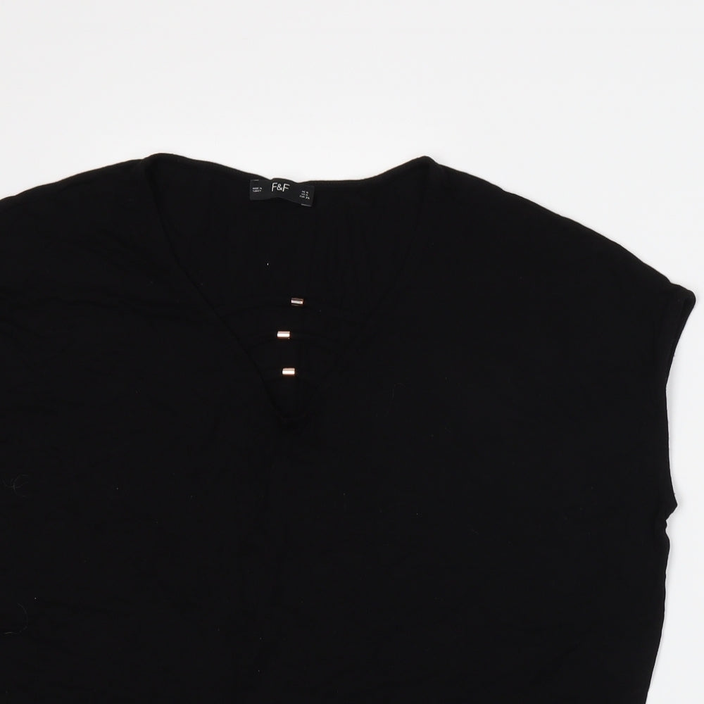 F&F Womens Black   Basic T-Shirt Size 8