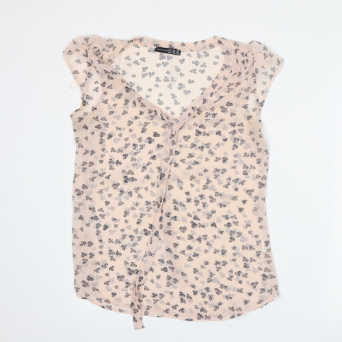 Atmosphere Womens Pink Floral  Basic Blouse Size 10