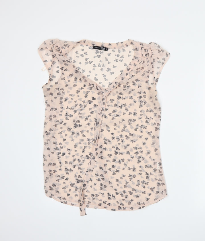 Atmosphere Womens Pink Floral Basic Blouse Size 10