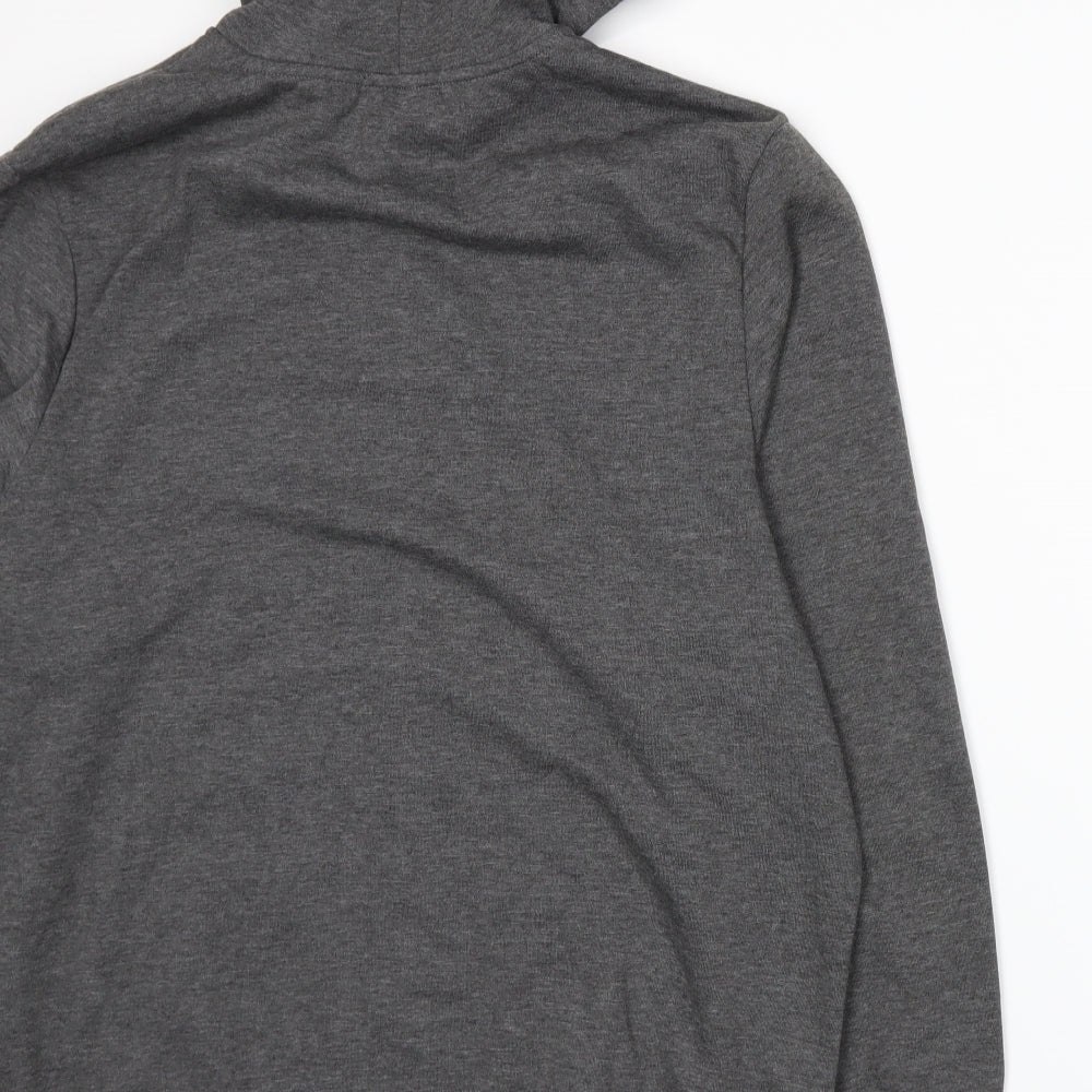 Avenue Womens Grey  Jersey Full Zip Hoodie Size L