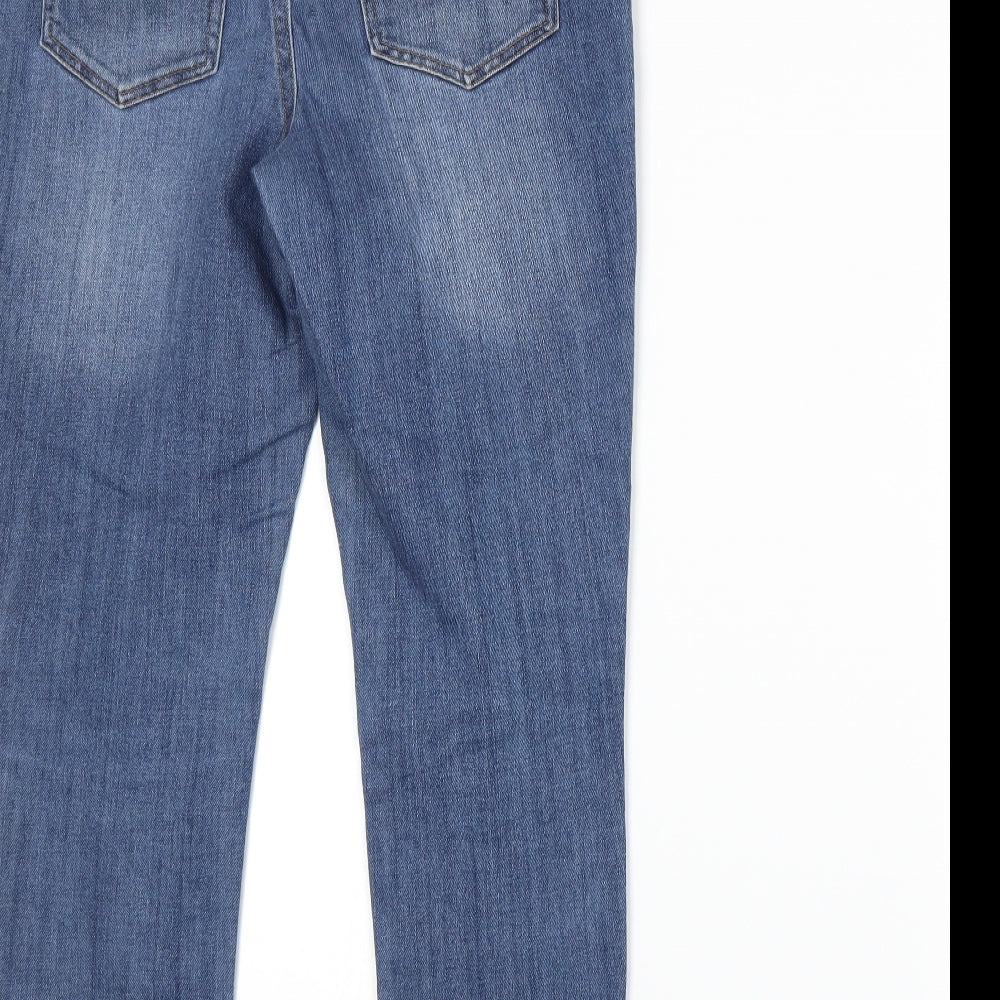 F&F Womens Blue  Denim Straight Jeans Size 10 L25 in