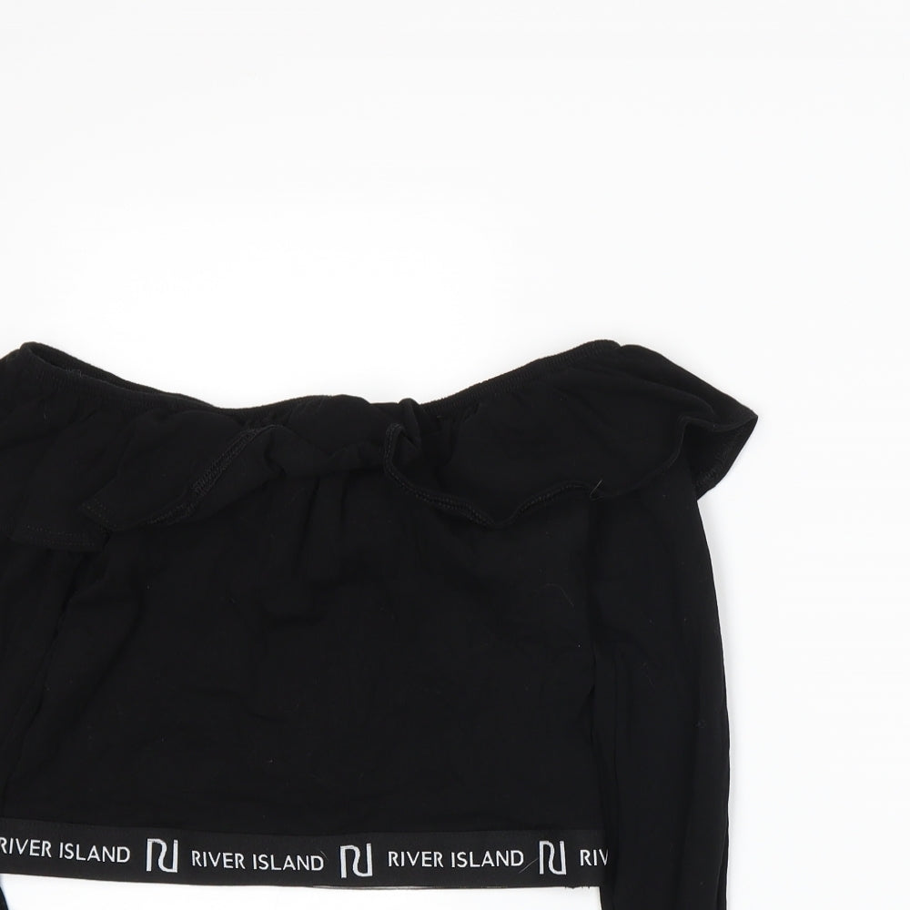 River Island Girls Black   Basic T-Shirt Size 11-12 Years
