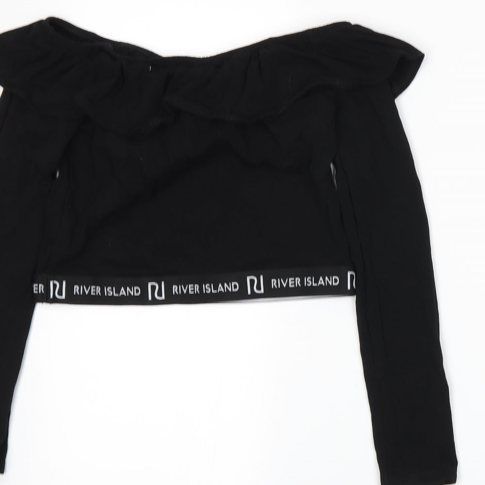 River Island Girls Black   Basic T-Shirt Size 11-12 Years