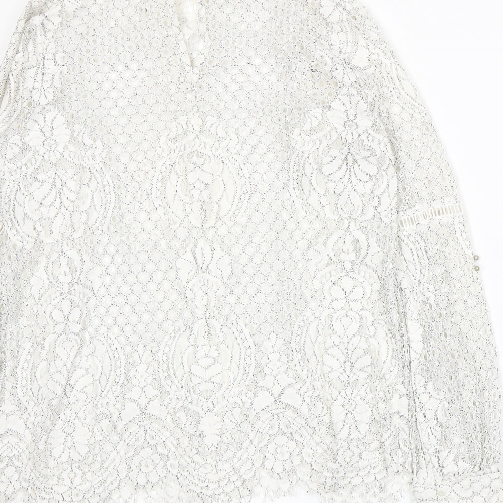 River Island Womens White   Basic T-Shirt Size 10