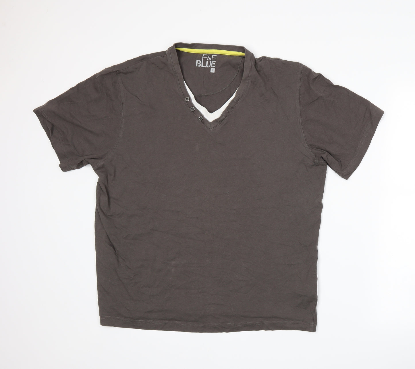 F&F Womens Grey   Basic T-Shirt Size L