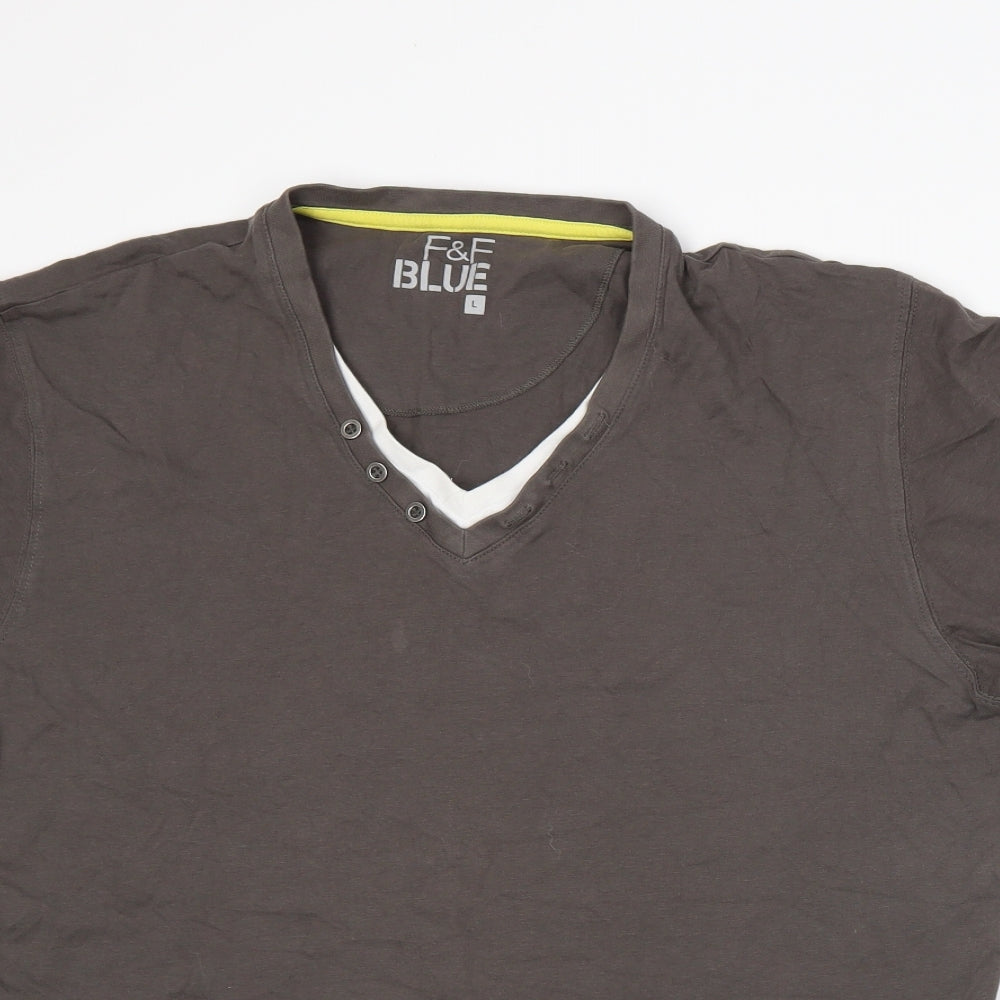 F&F Womens Grey   Basic T-Shirt Size L