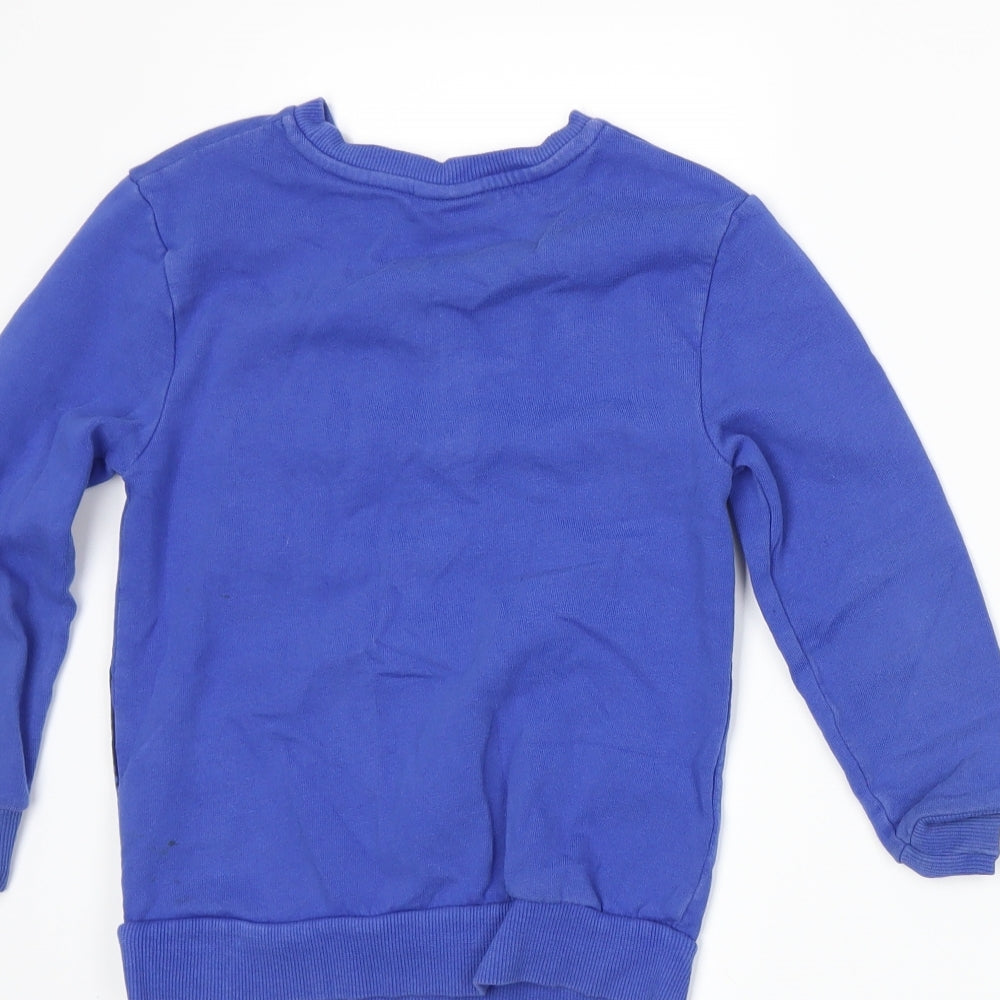George Boys Blue  Jersey Pullover Sweatshirt Size 4-5 Years