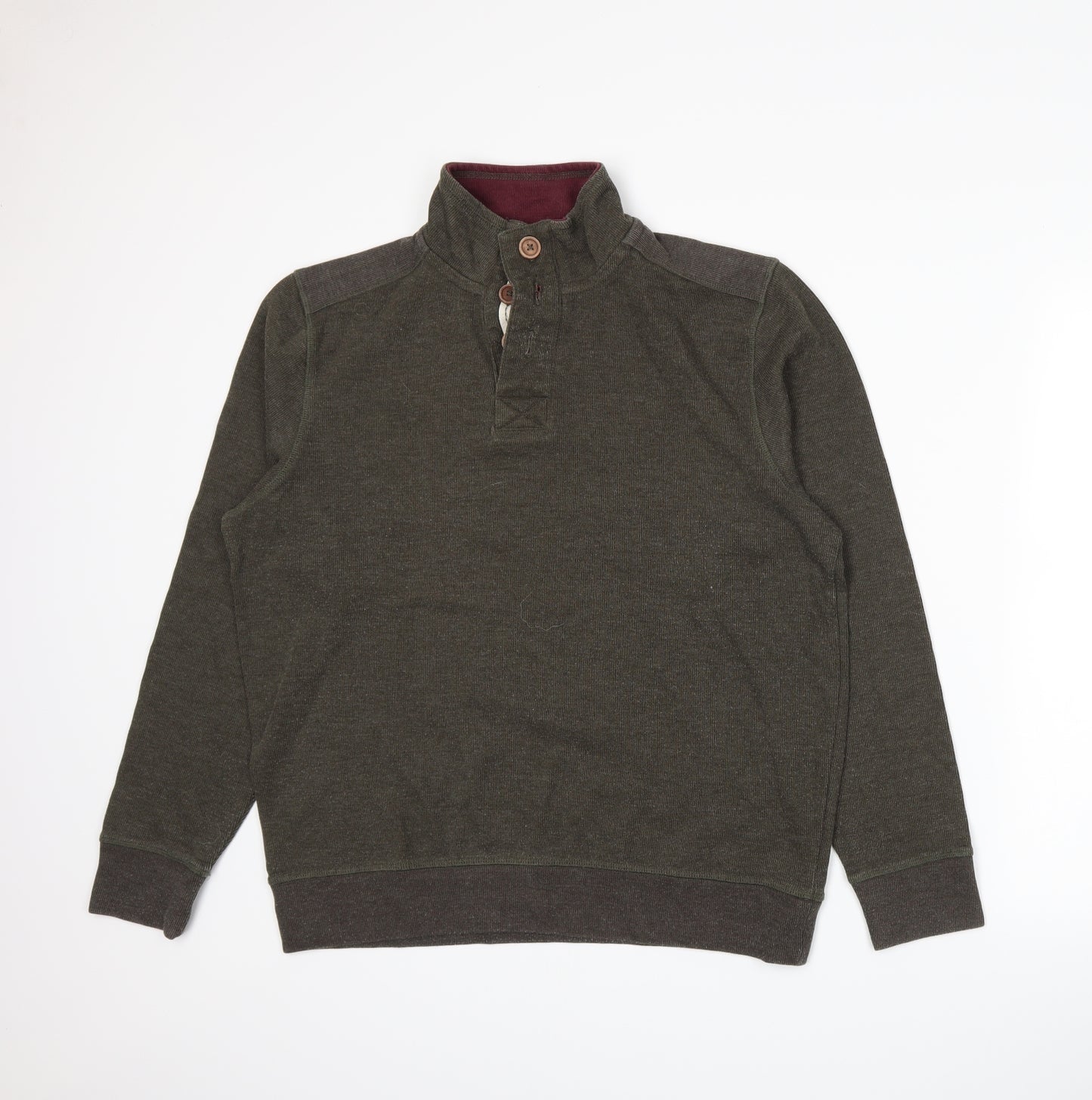 F&F Mens Green   Henley Jumper Size L