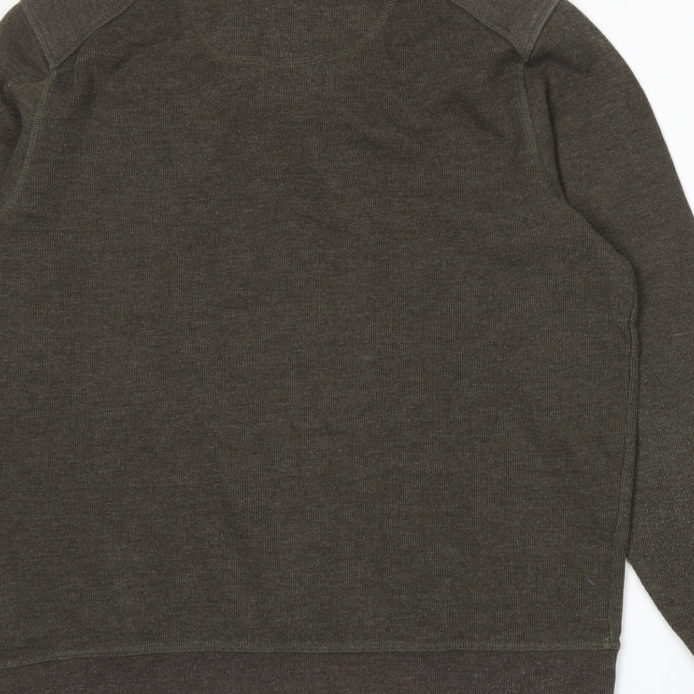F&F Mens Green   Henley Jumper Size L