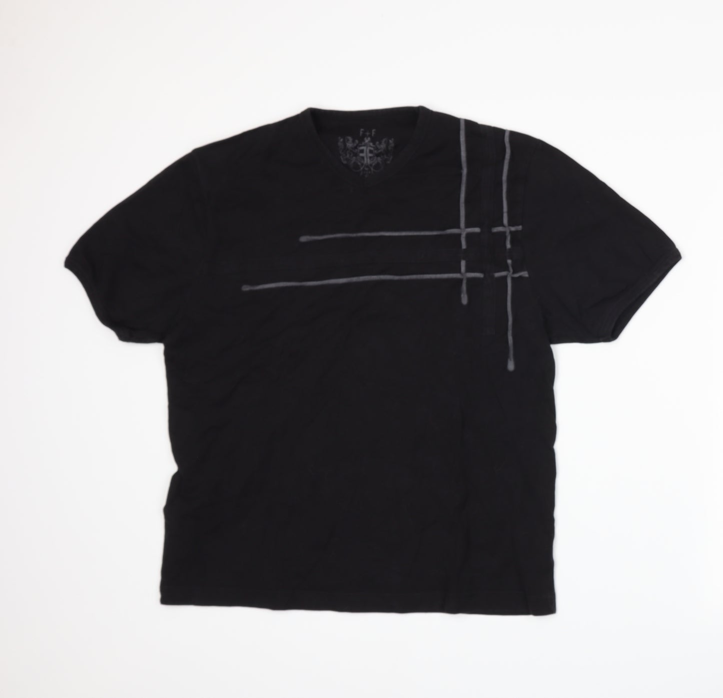 F&F Mens Black    T-Shirt Size M