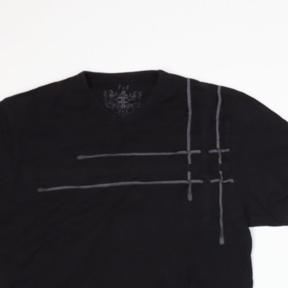 F&F Mens Black    T-Shirt Size M