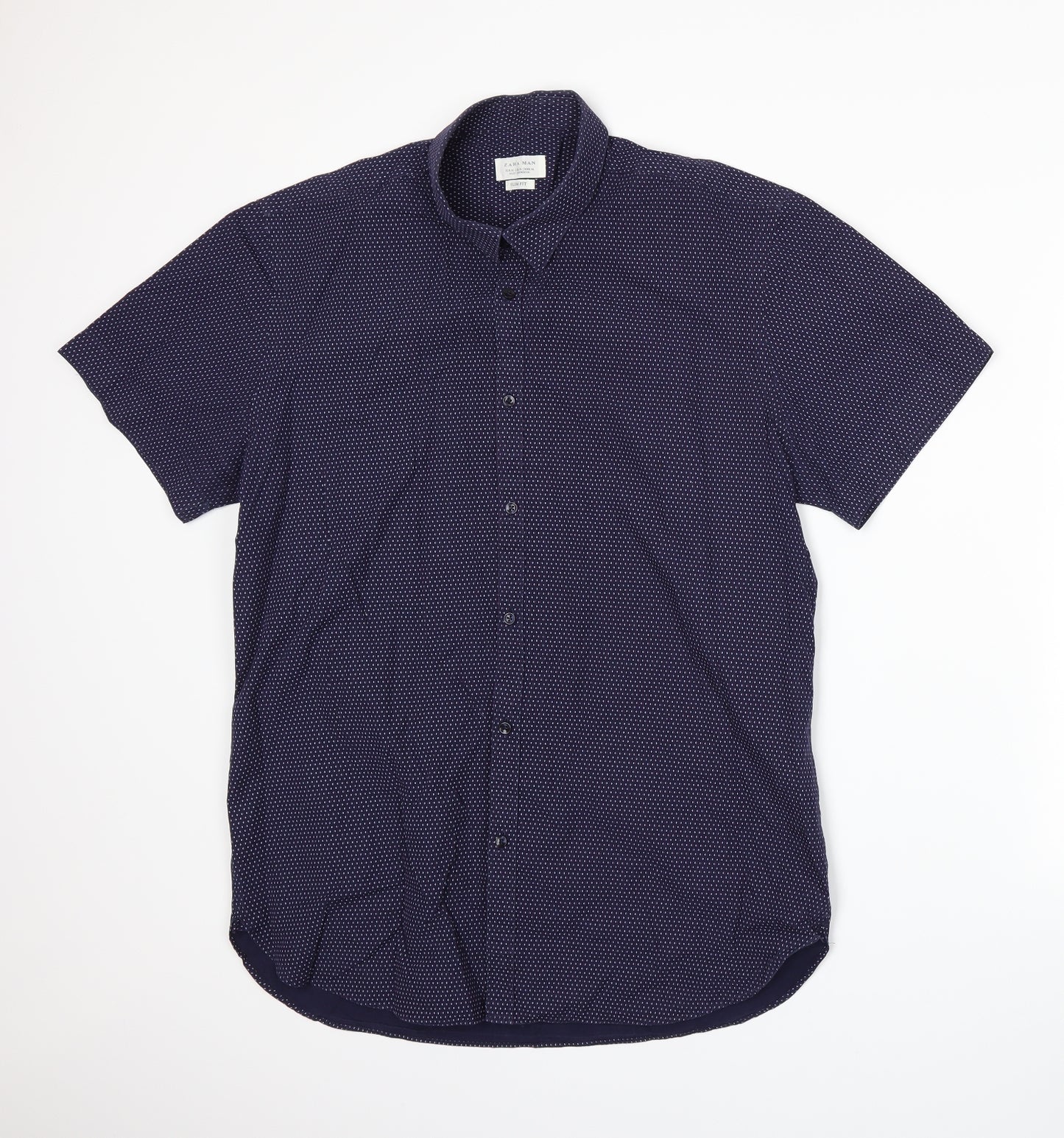 Zara Mens Blue    Button-Up Size XL