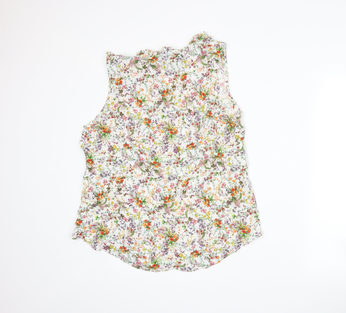 F&F Womens White Floral  Basic Blouse Size 18