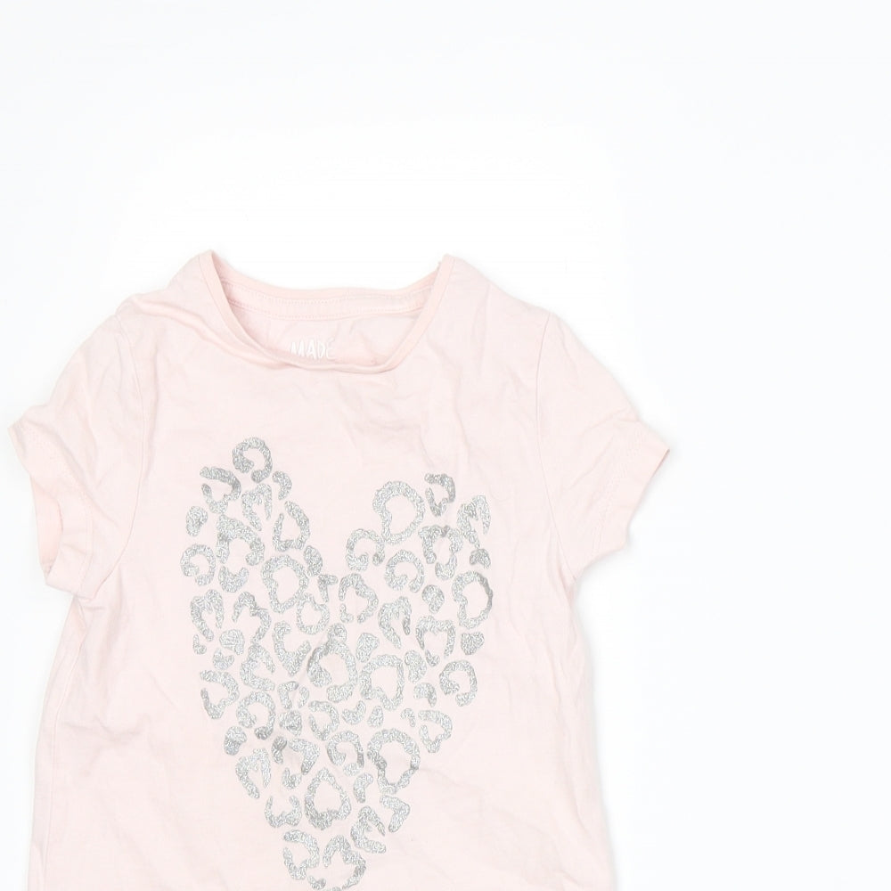 F&F Girls Pink   Basic T-Shirt Size 3-4 Years