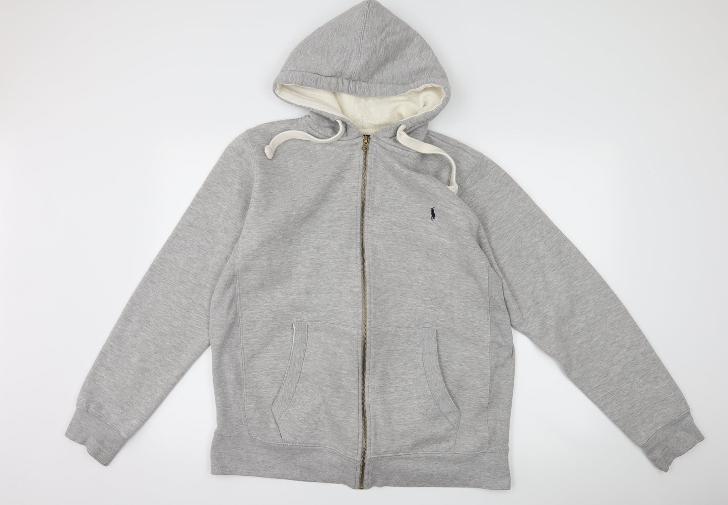 Polo Ralph Lauren Mens Grey   Full Zip Hoodie Size XL