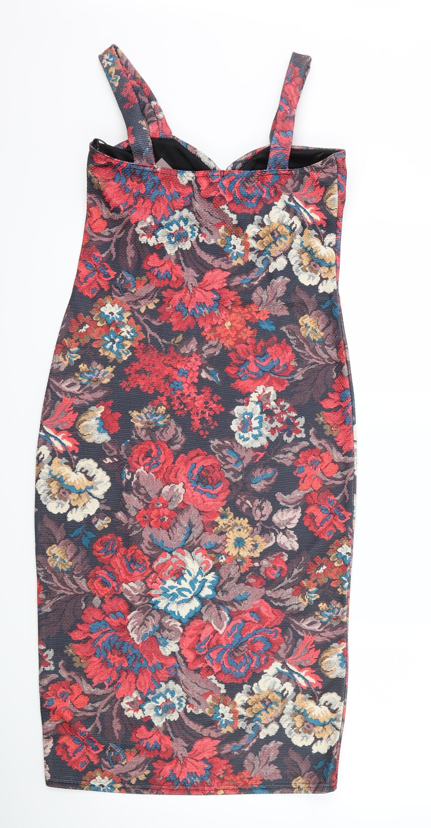 Kiah Womens Red Floral  Bodycon  Size 14