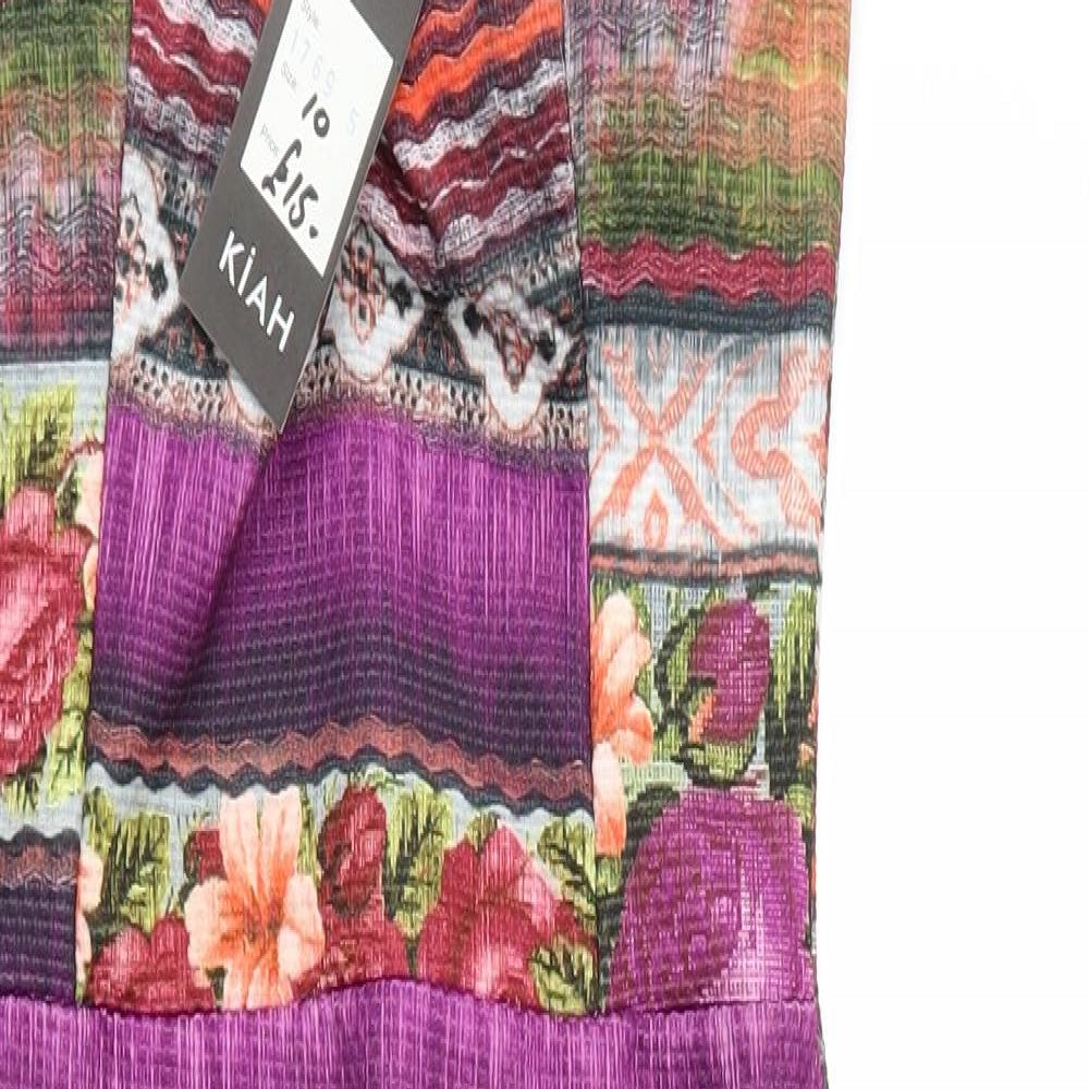 kiah Womens Pink Floral  Bodycon  Size 10