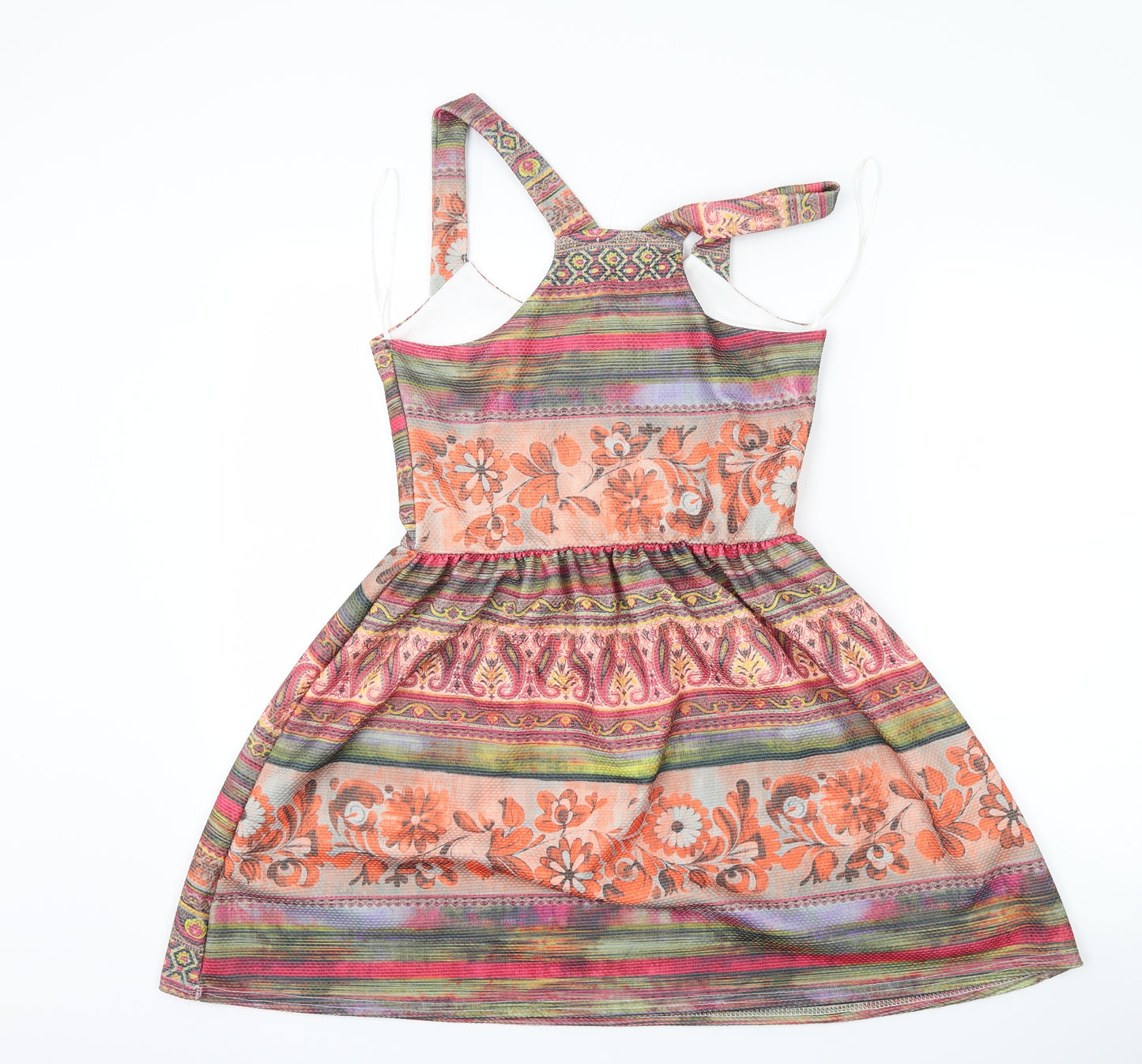 Kiah Womens Red Floral  Skater Dress  Size 14