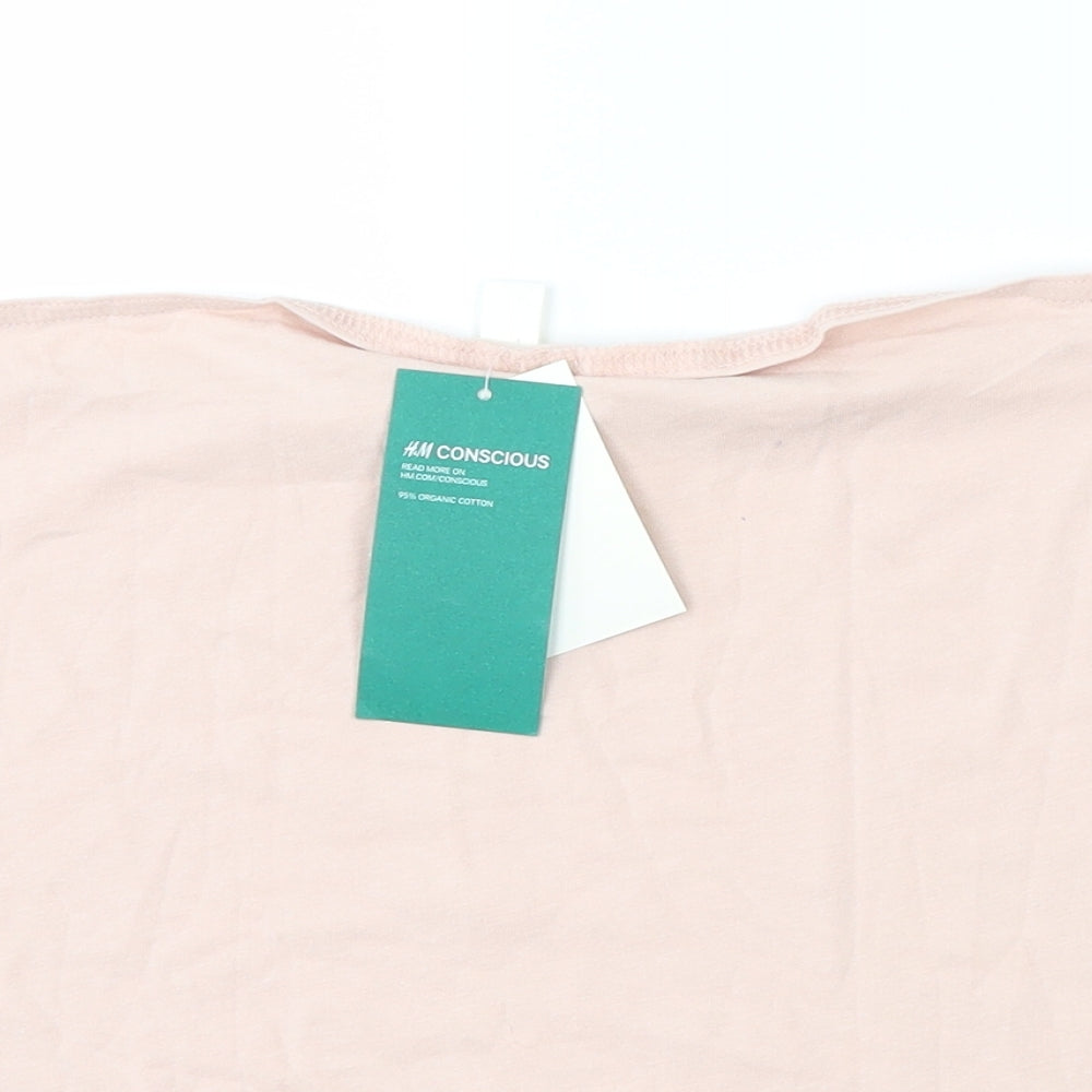 H&M Womens Pink   Basic T-Shirt Size M  - Boob Tube