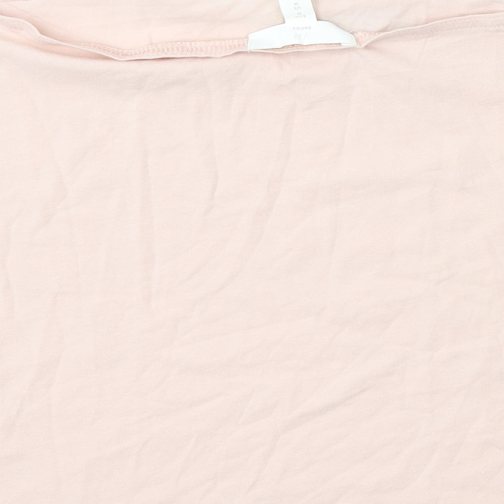H&M Womens Pink   Basic T-Shirt Size M  - Boob Tube