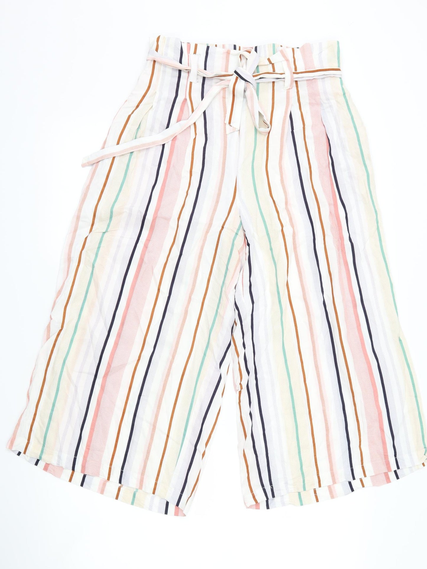 Primark Womens Multicoloured Striped  Trousers  Size 12 L21 in