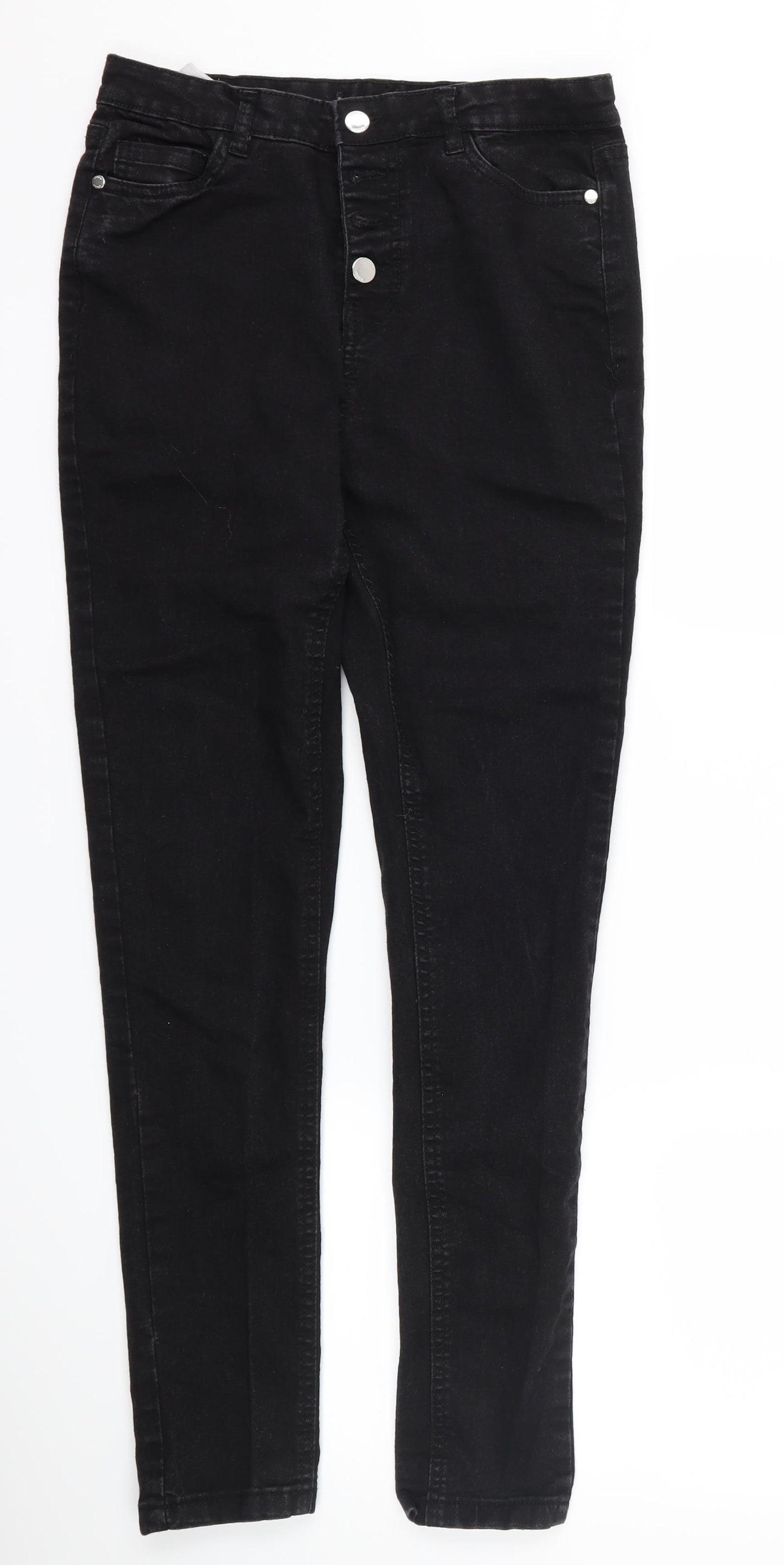 Studio Womens Black  Denim Skinny Jeans Size 10 L28 in