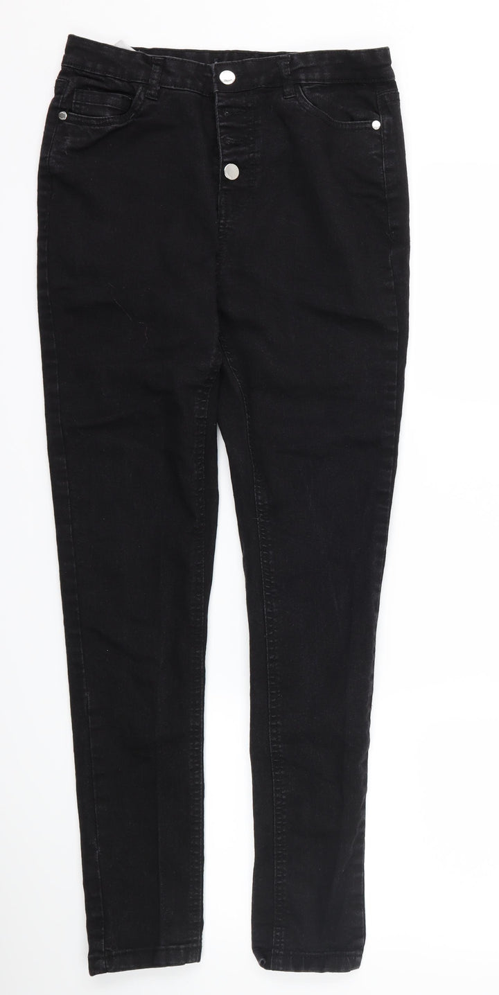 Studio Womens Black  Denim Skinny Jeans Size 10 L28 in