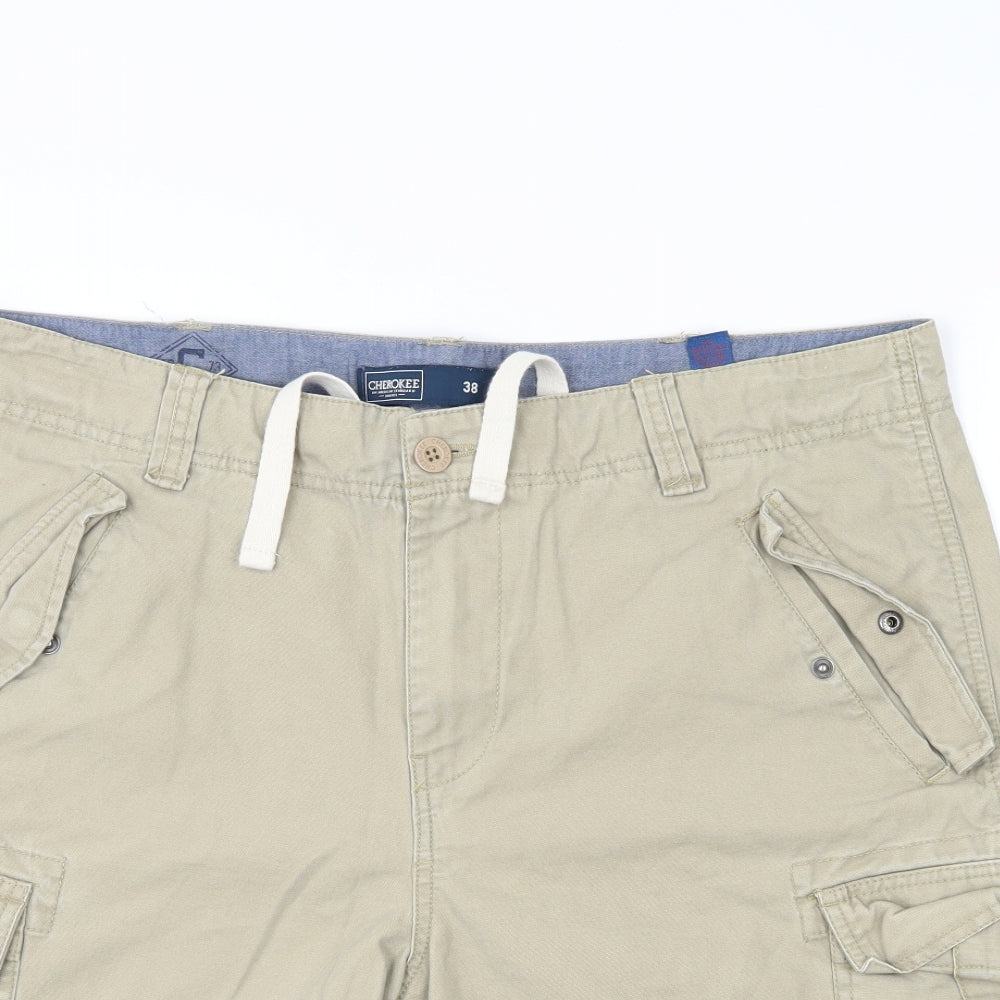 Cherokee Mens Beige   Cargo Shorts Size 38