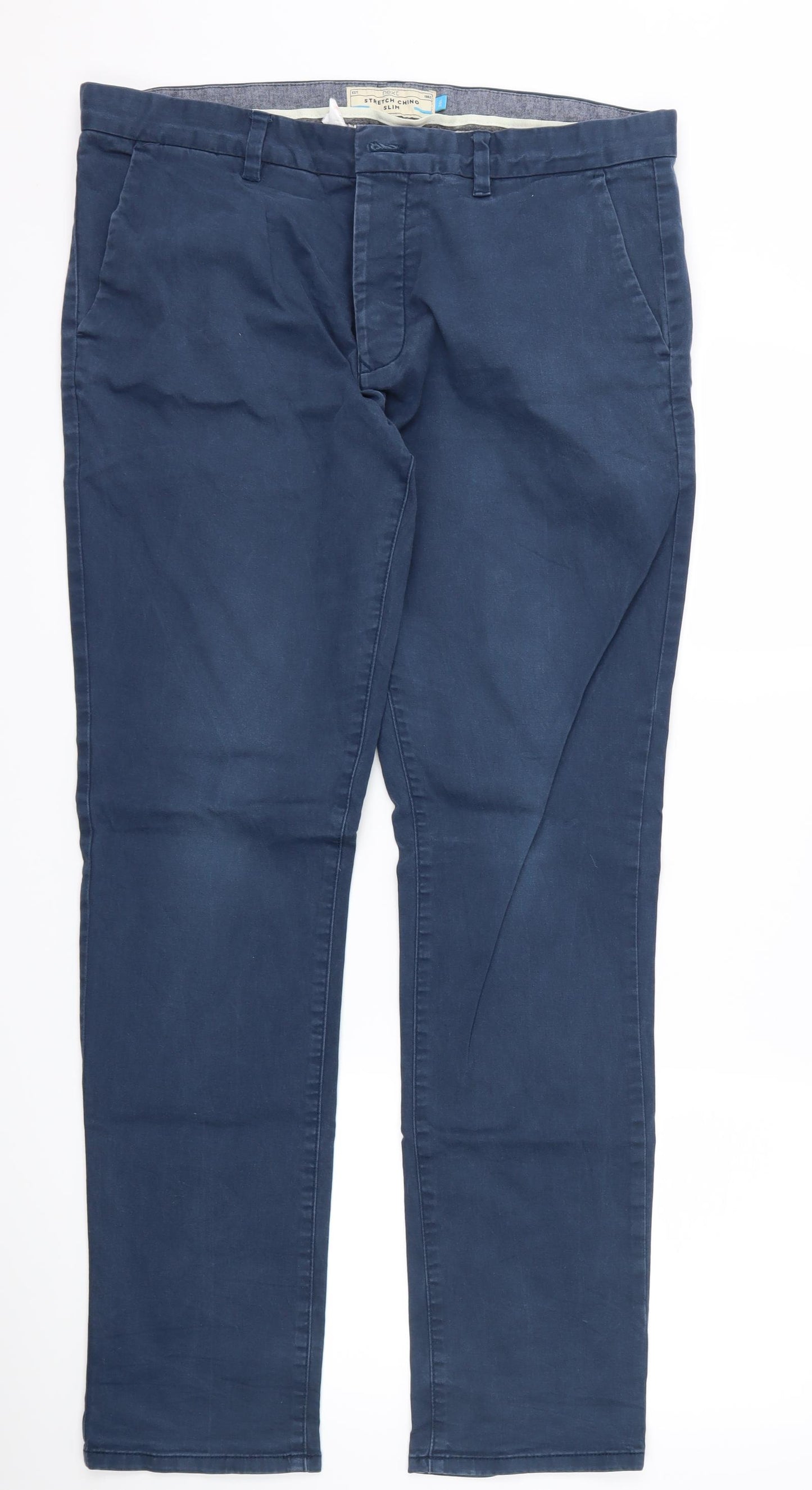NEXT Mens Blue   Chino Trousers Size 36 L32 in