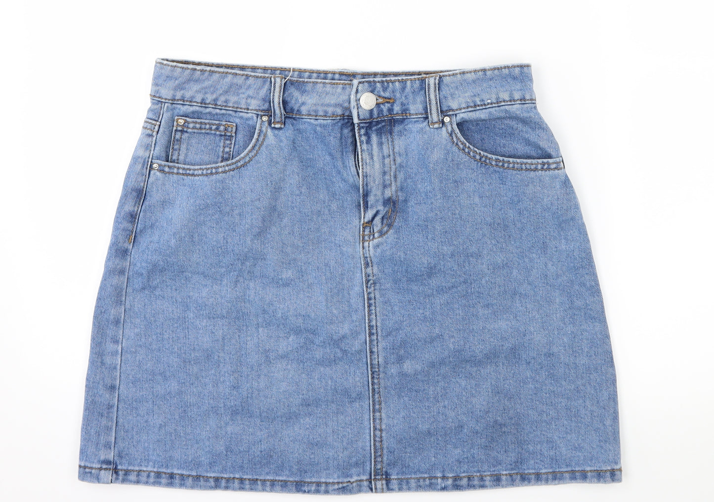 denim co Womens Blue  Denim A-Line Skirt Size 12