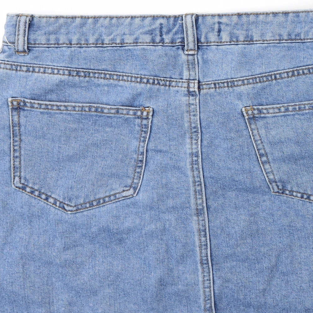 denim co Womens Blue  Denim A-Line Skirt Size 12