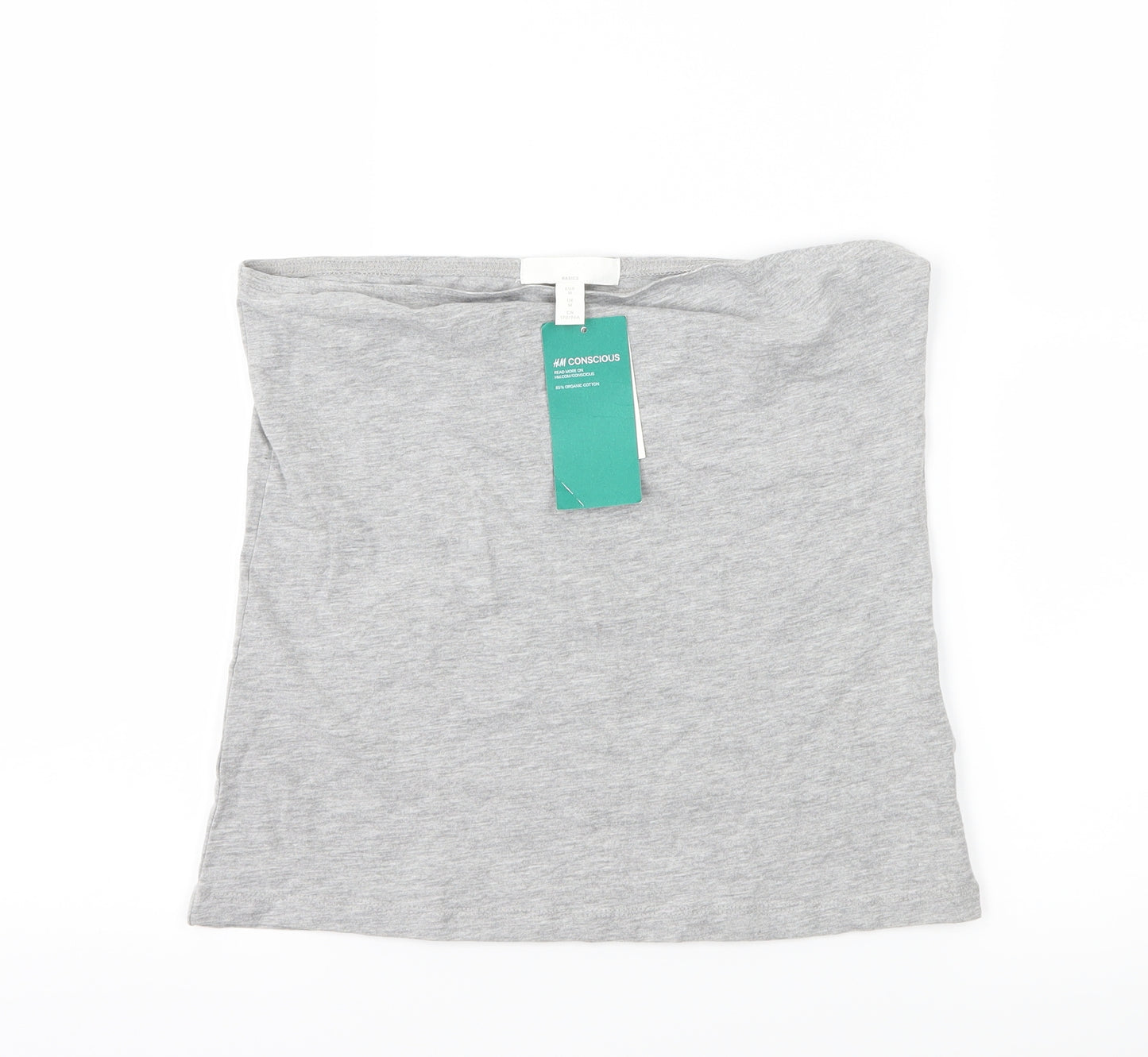 H&M Womens Grey   Basic T-Shirt Size M  - Boob Tube