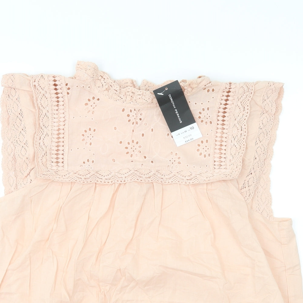 Dorothy Perkins Womens Pink   Basic Blouse Size 10