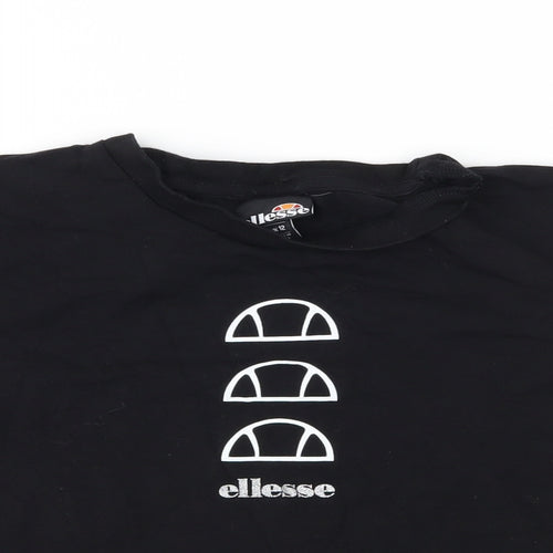 ellesse Womens Black   Basic T-Shirt Size 12