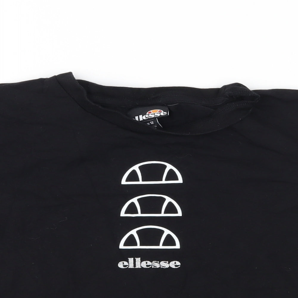 ellesse Womens Black   Basic T-Shirt Size 12