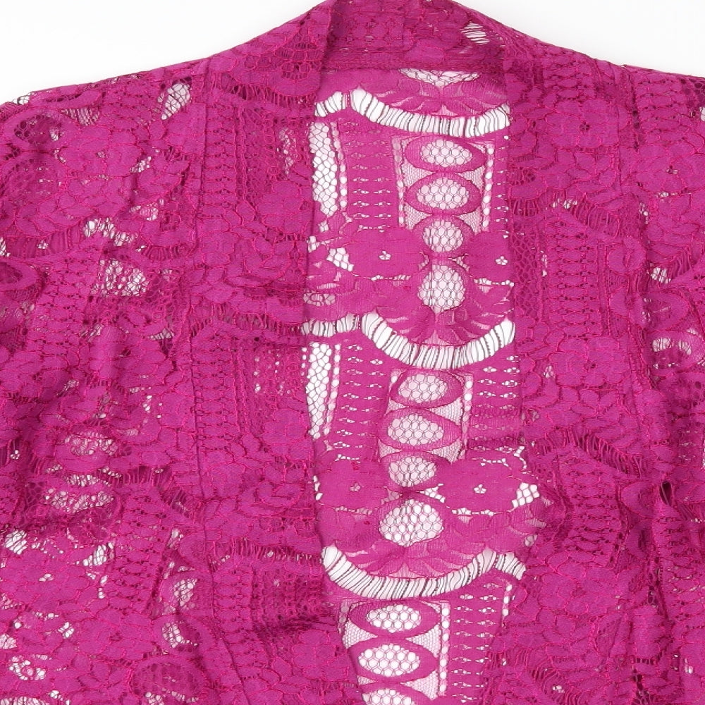 Preworn Womens Pink  Lace Jacket Coatigan Size 10
