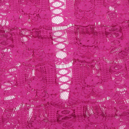 Preworn Womens Pink  Lace Jacket Coatigan Size 10