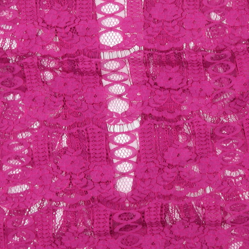 Preworn Womens Pink  Lace Jacket Coatigan Size 10