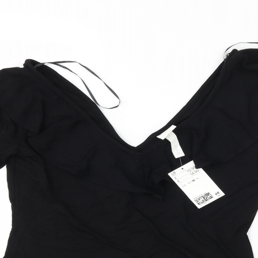 H&M Womens Black   Basic T-Shirt Size M  - Body Suit