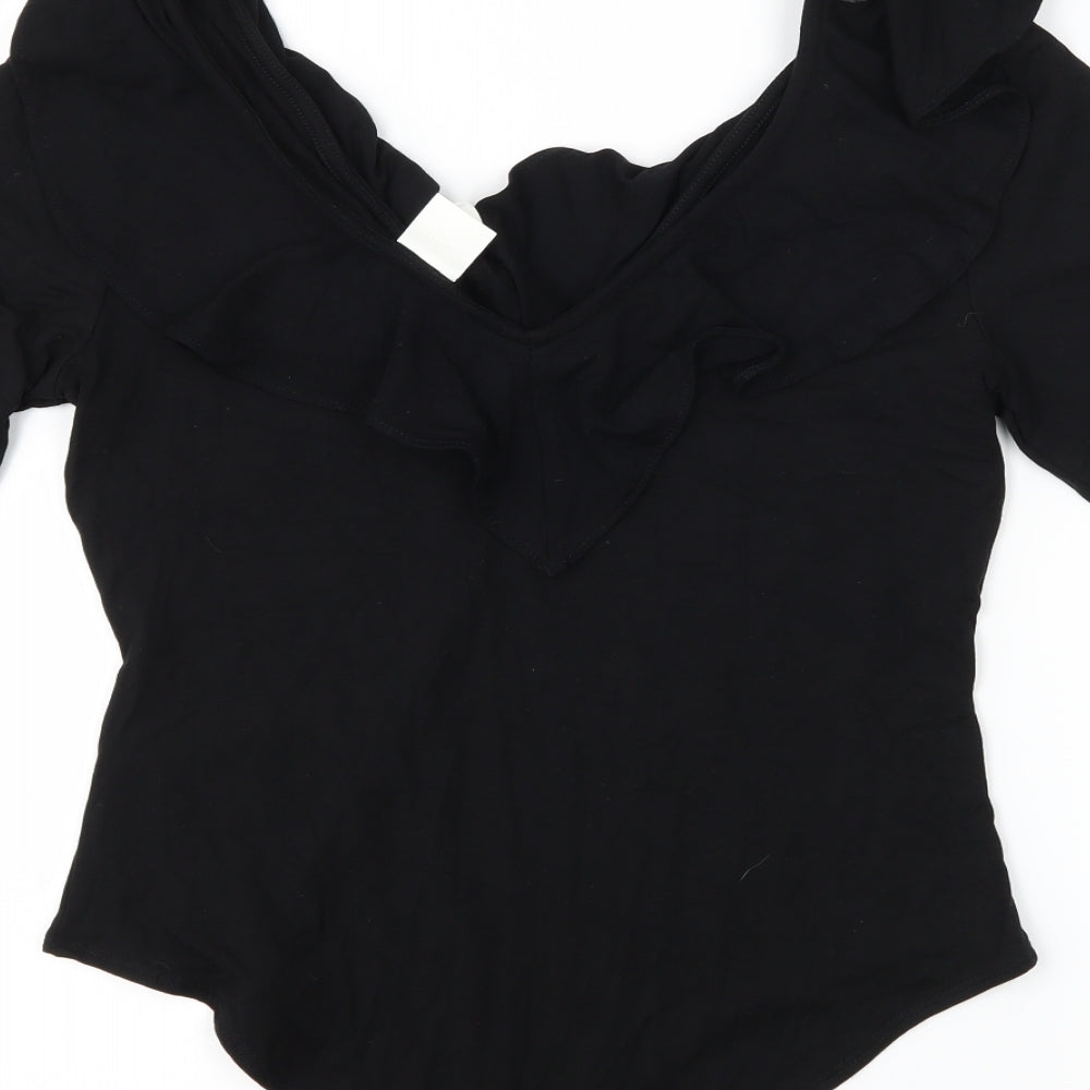 H&M Womens Black   Basic T-Shirt Size M  - Body Suit