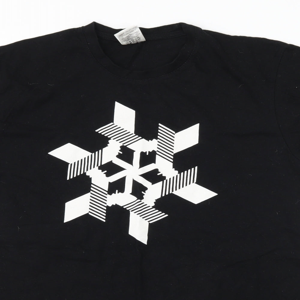 B&C collection Mens Black    T-Shirt Size M  - graphic