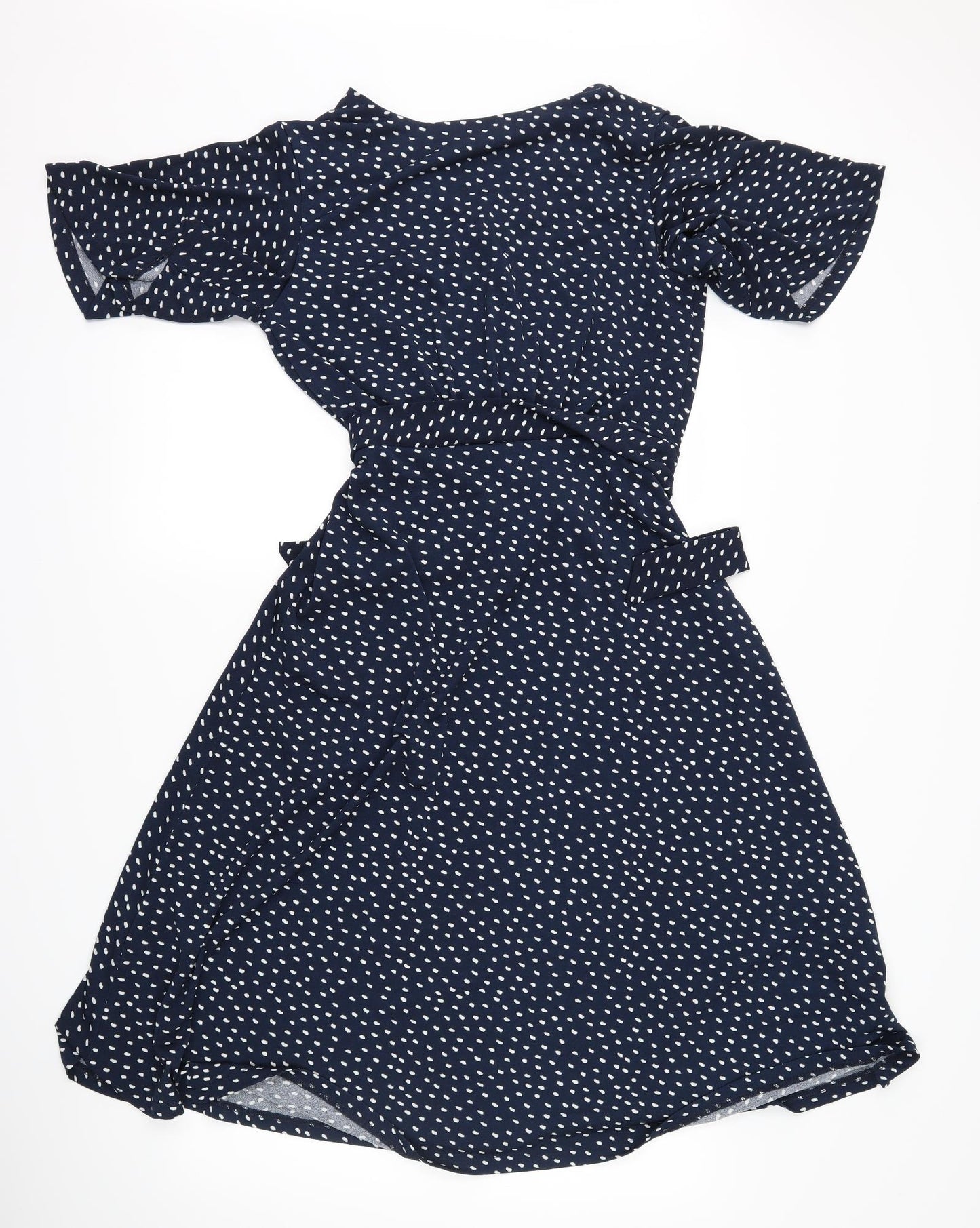 H&M Womens Blue Polka Dot  A-Line  Size S