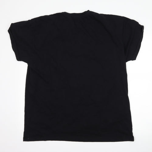 River Island Mens Black    T-Shirt Size XL  - slogan