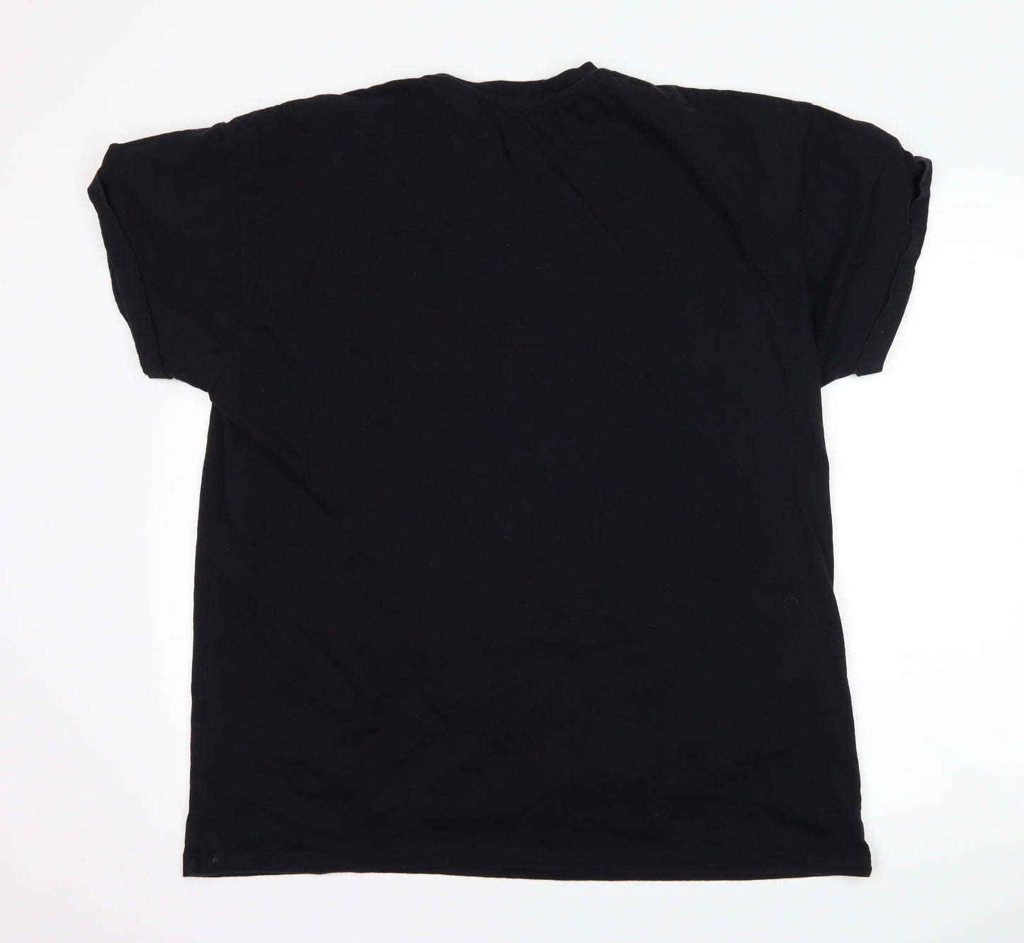 River Island Mens Black    T-Shirt Size XL  - slogan