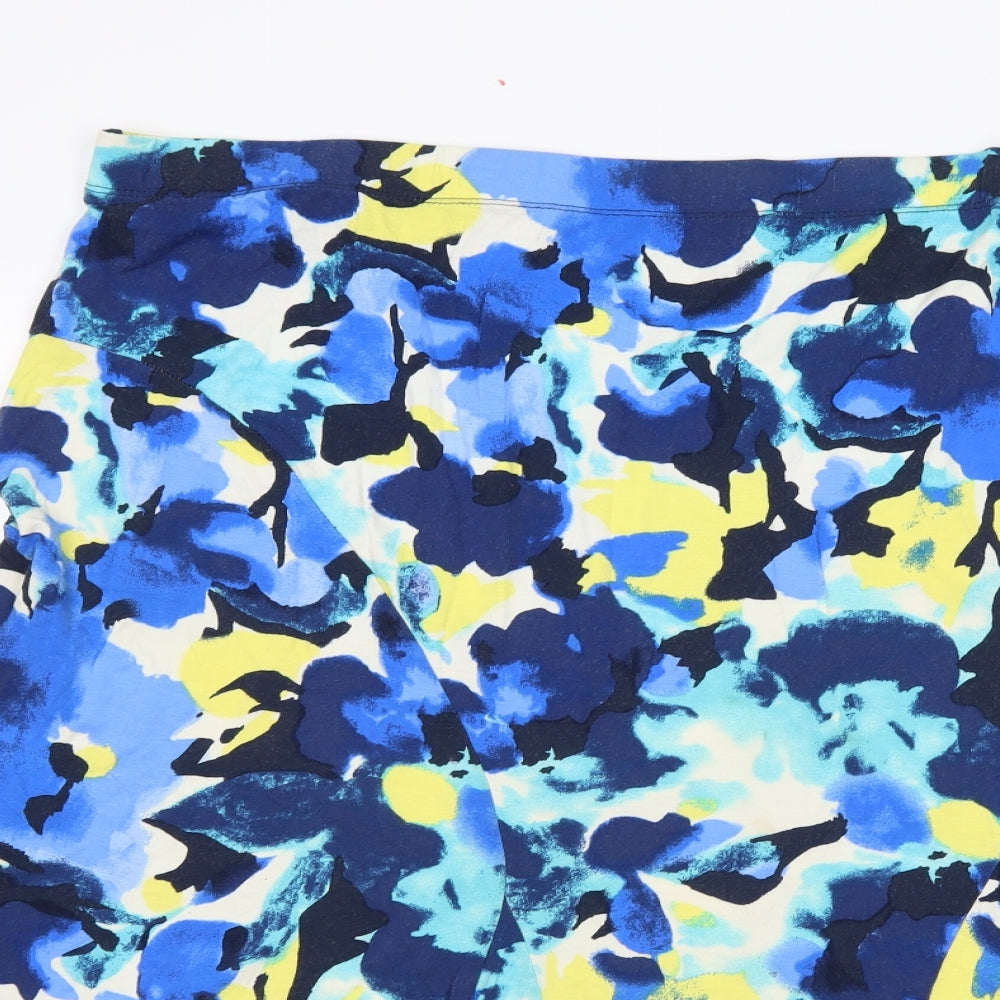 Soon Womens Blue Floral  Maxi Skirt Size 16